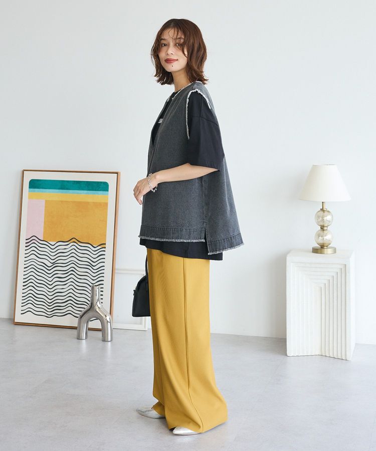 Green Parks「フリンジ付きデニムベスト」|ベスト・ジレ|