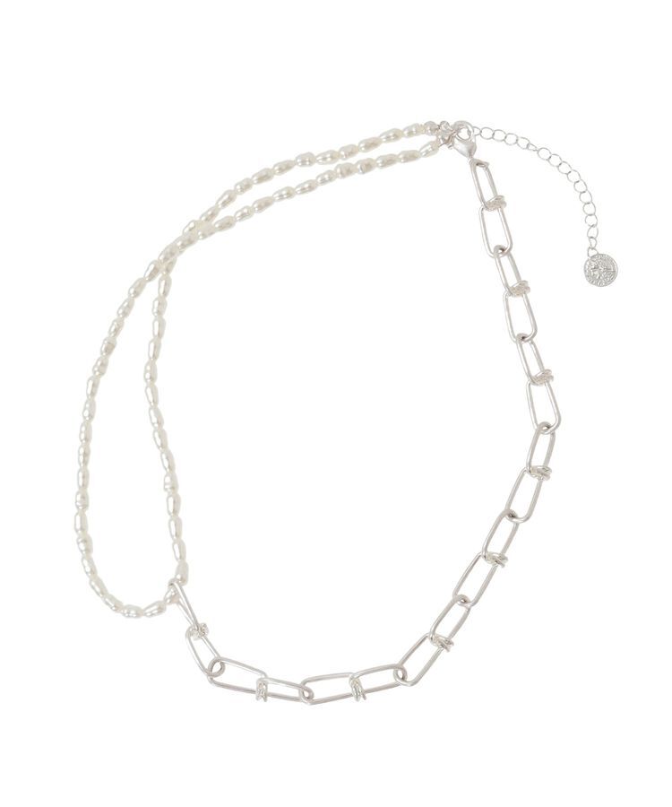 Green Parks「デザインチェーンアシメネックレス」|ネックレス|Silver