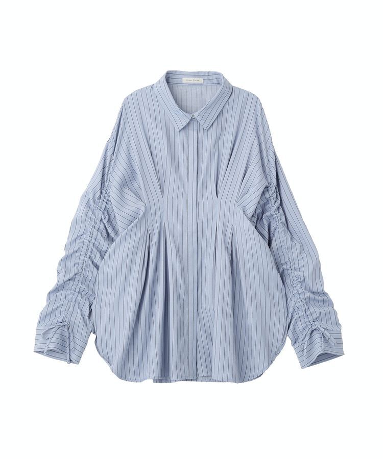 Green Parks「【WEB限定】ドロストシャーリングウエストタックシャツⅡ」|シャツ・ブラウス|