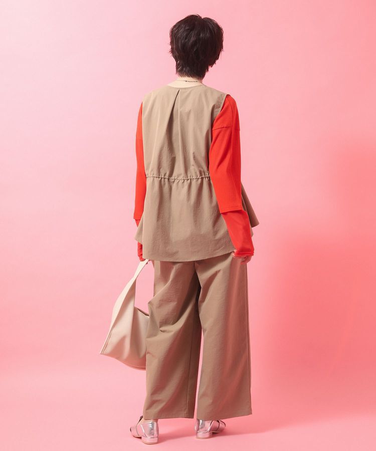 Green Parks「袖チュールリブプルオーバー」|Tシャツ・カットソー|