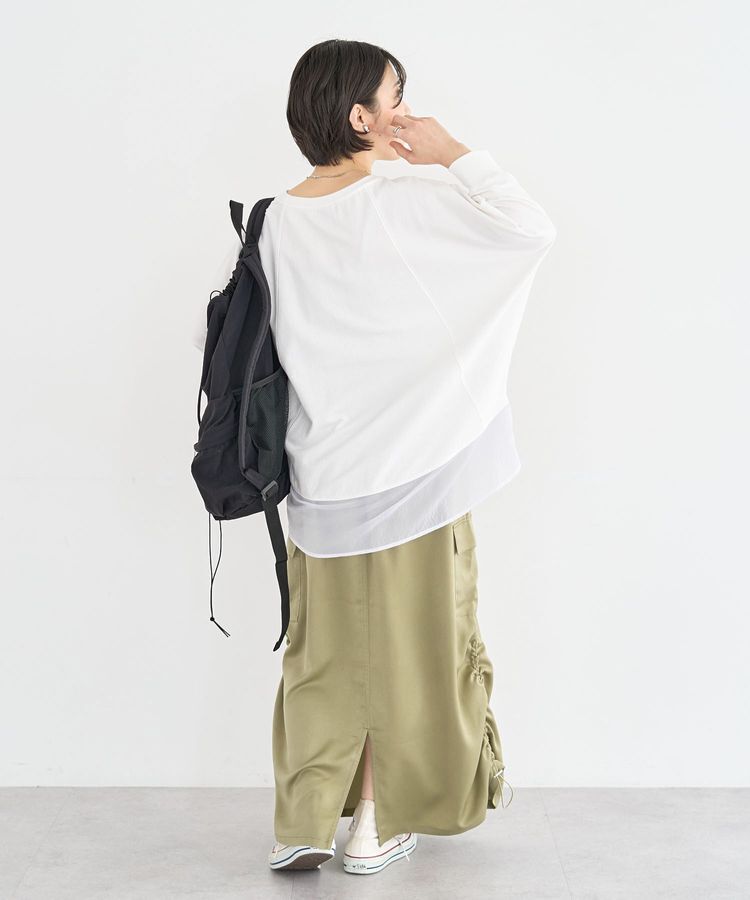 Green Parks「七分袖ドルマン裏毛シアードッキングプルオーバー」|Tシャツ・カットソー|