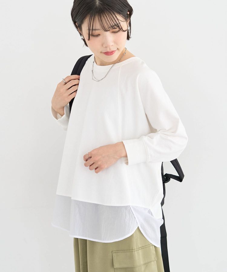 Green Parks「七分袖ドルマン裏毛シアードッキングプルオーバー」|Tシャツ・カットソー|