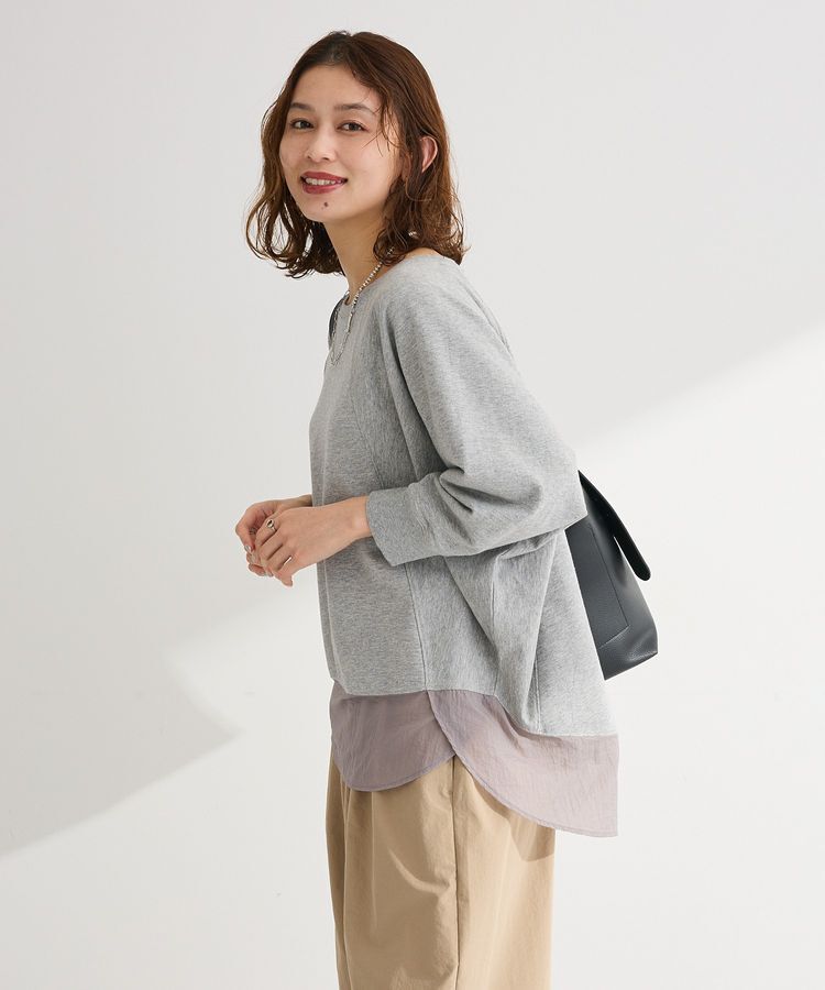 Green Parks「七分袖ドルマン裏毛シアードッキングプルオーバー」|Tシャツ・カットソー|