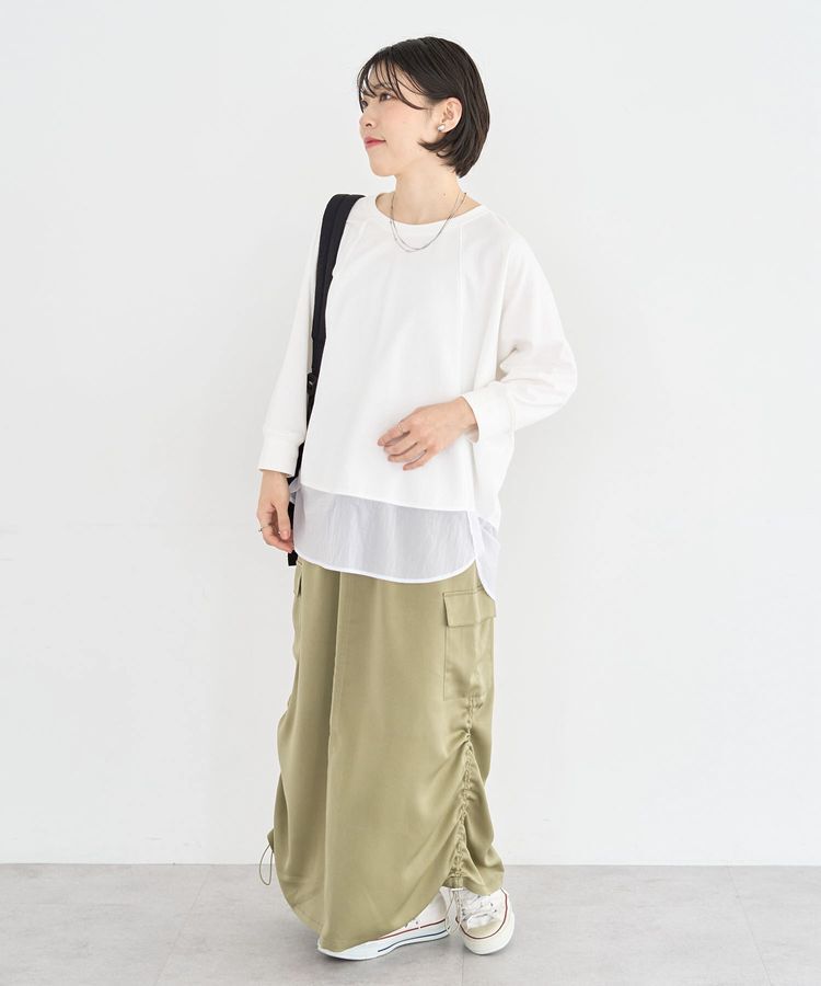 Green Parks「七分袖ドルマン裏毛シアードッキングプルオーバー」|Tシャツ・カットソー|