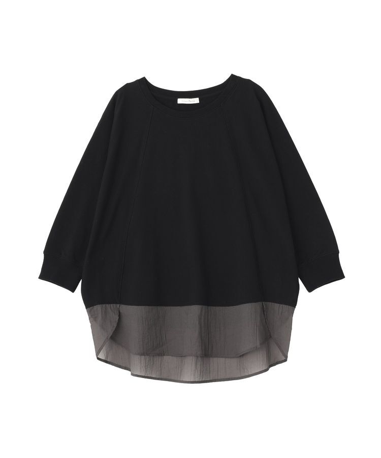 Green Parks「七分袖ドルマン裏毛シアードッキングプルオーバー」|Tシャツ・カットソー|Black