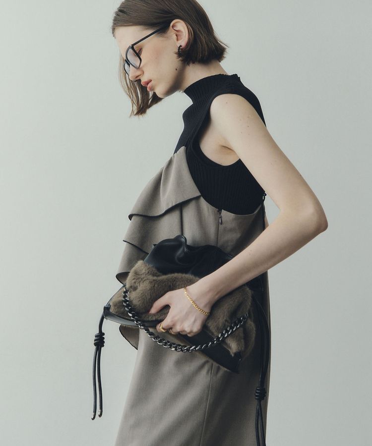 YECCA VECCA「2wayチェーンギャザーバッグ」|ハンドバッグ|