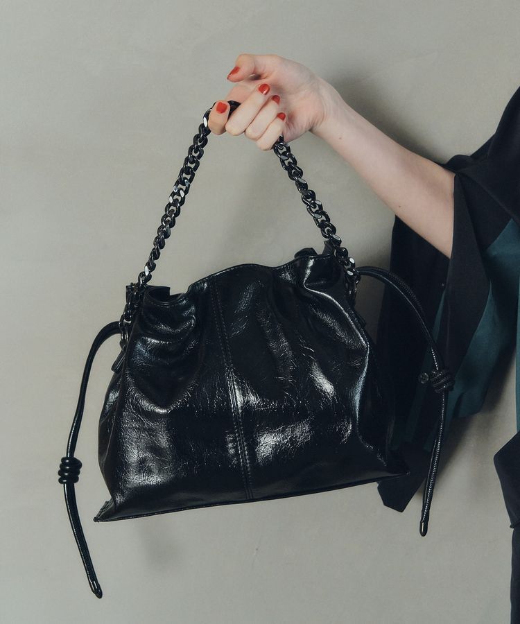 YECCA VECCA「2wayチェーンギャザーバッグ」|ハンドバッグ|