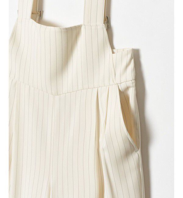 allureville「《ドラマ着用》ピンストライプサロペットパンツ」|オールインワン|