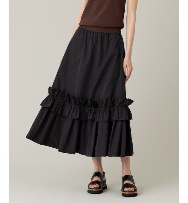 LOULOU WILLOUGHBY「【LOULOU WILLOUGHBY】ハイカウントパピヨンスカート」|フレア|