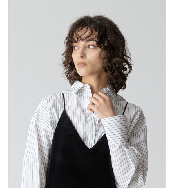 allureville「ベロアサイドスリットキャミワンピース」|ワンピース|