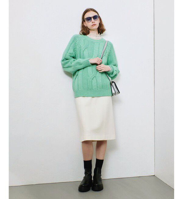 allureville「ランダムケーブルプルオーバー」|ニット・セーター|