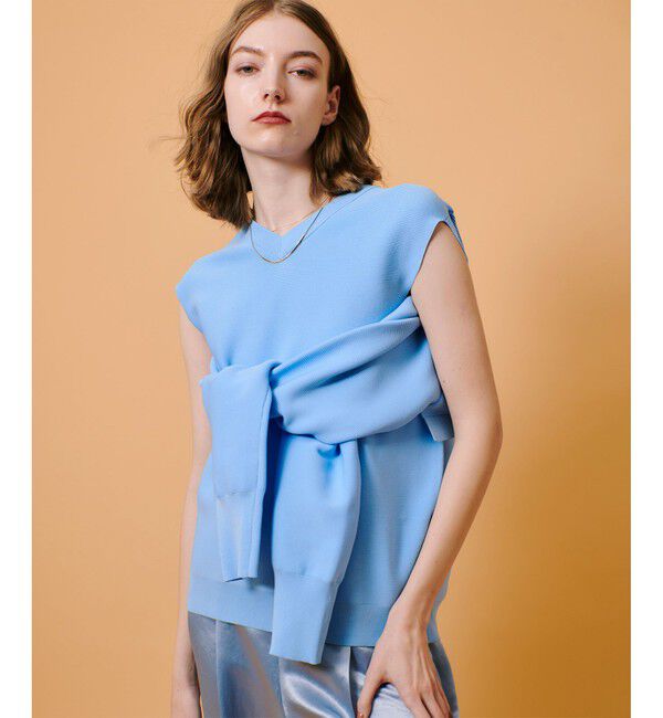 allureville「スラッシュアーム2WAY プルオーバー」|ニット・セーター|