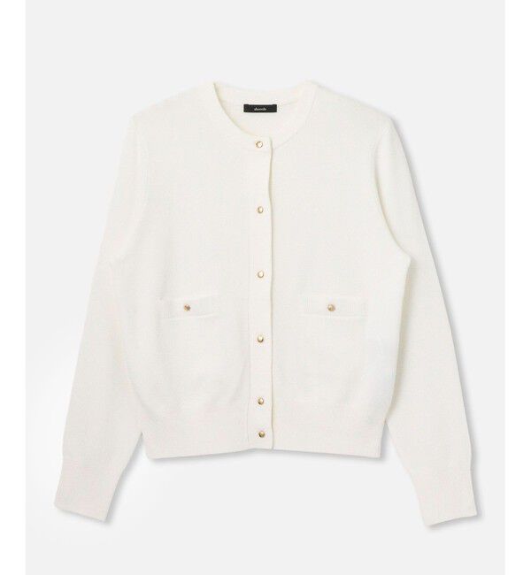 allureville「◇ポケットクルーカーディガン」|カーディガン|オフホワイト