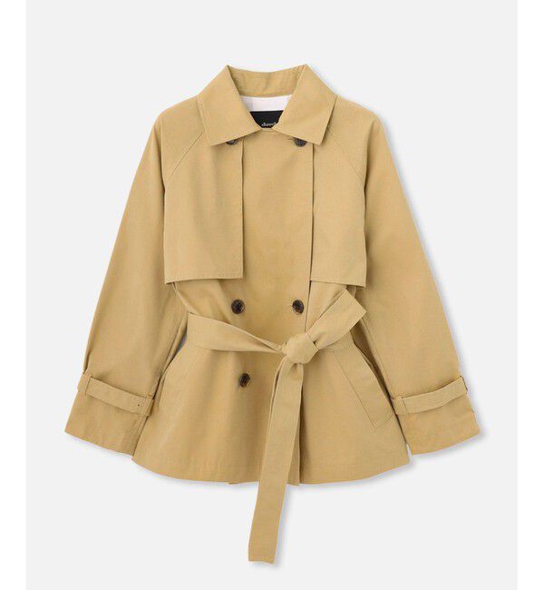 allureville「スーピマコットンミドルトレンチコート」|トレンチコート|ベージュ