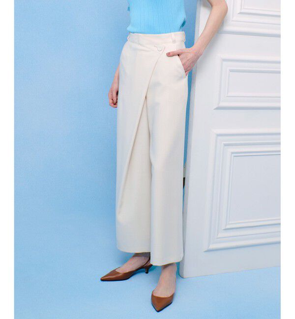 LOULOU WILLOUGHBY「【LOULOU WILLOUGHBY】アシメタックワイドパンツ」|チノ|