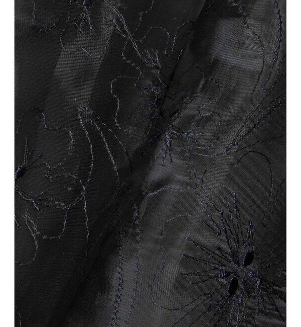 LOULOU WILLOUGHBY「【LOULOU WILLOUGHBY】オーガンジーフラワー刺繍スカート」|スカート|