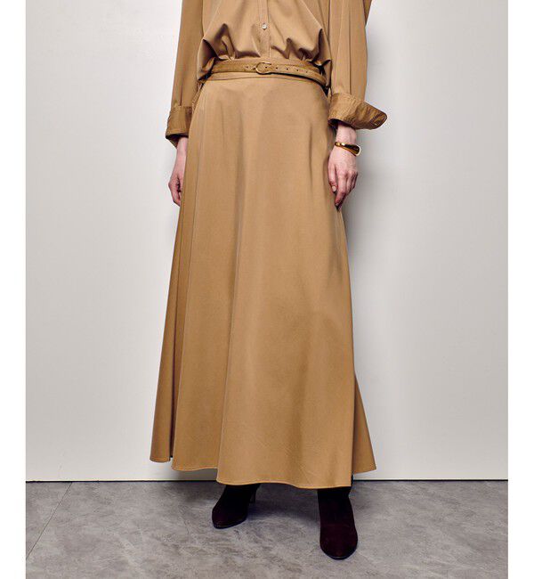 allureville「フィブリルバイヤスナロースカート」|スカート|ベージュ