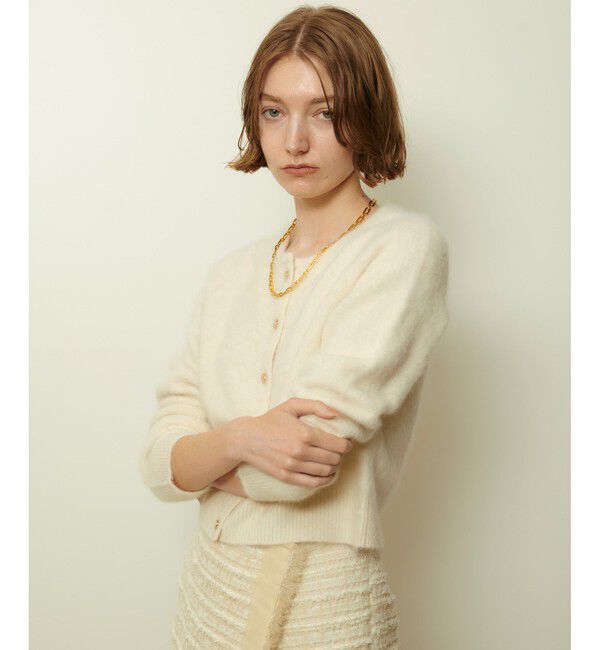 allureville「カシミヤブレンドファー加工カーディガン」|カーディガン|