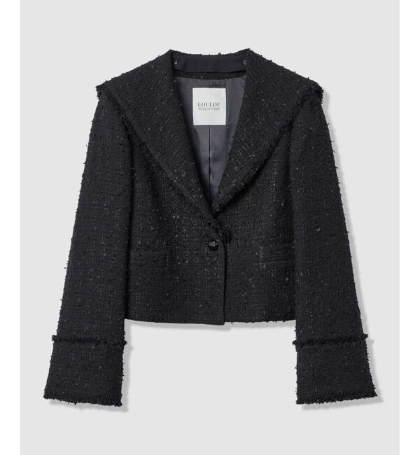 LOULOU WILLOUGHBY「【LOULOU WILLOUGHBY】ファンシーツイードセーラージャケット」|テーラードジャケット|