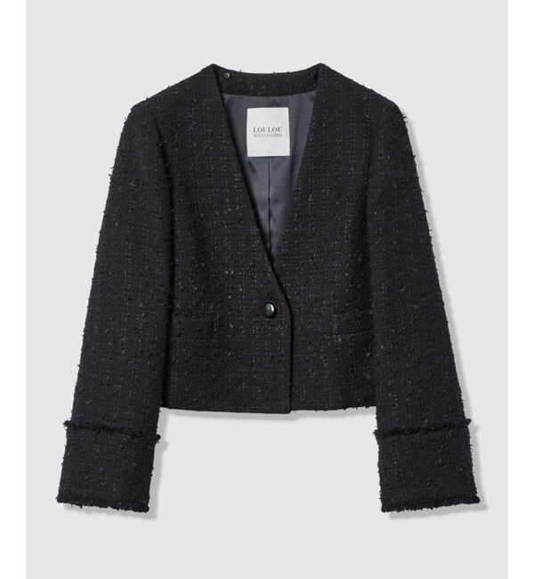 LOULOU WILLOUGHBY「【LOULOU WILLOUGHBY】ファンシーツイードセーラージャケット」|テーラードジャケット|
