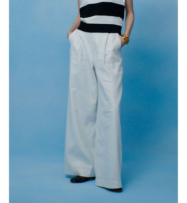 LOULOU WILLOUGHBY「【LOULOU WILLOUGHBY】NALYA リネンストレッチワイドパンツ」|その他|