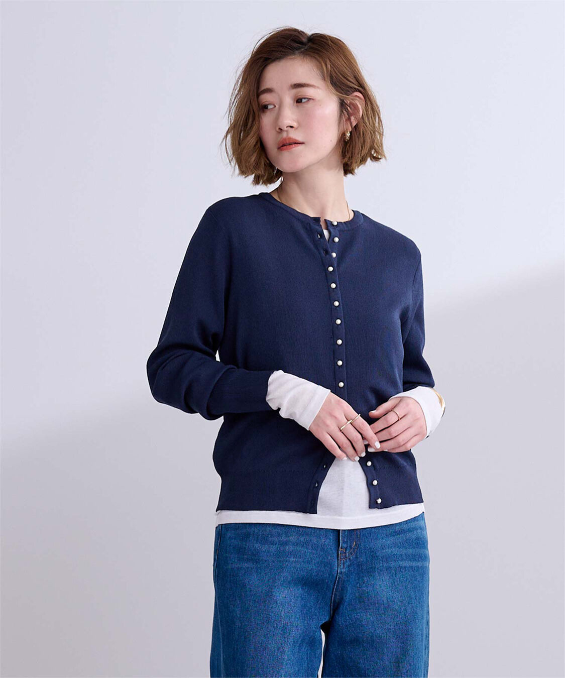 ur's「2wayパール釦ニットカーディガン」|ニット・セーター|