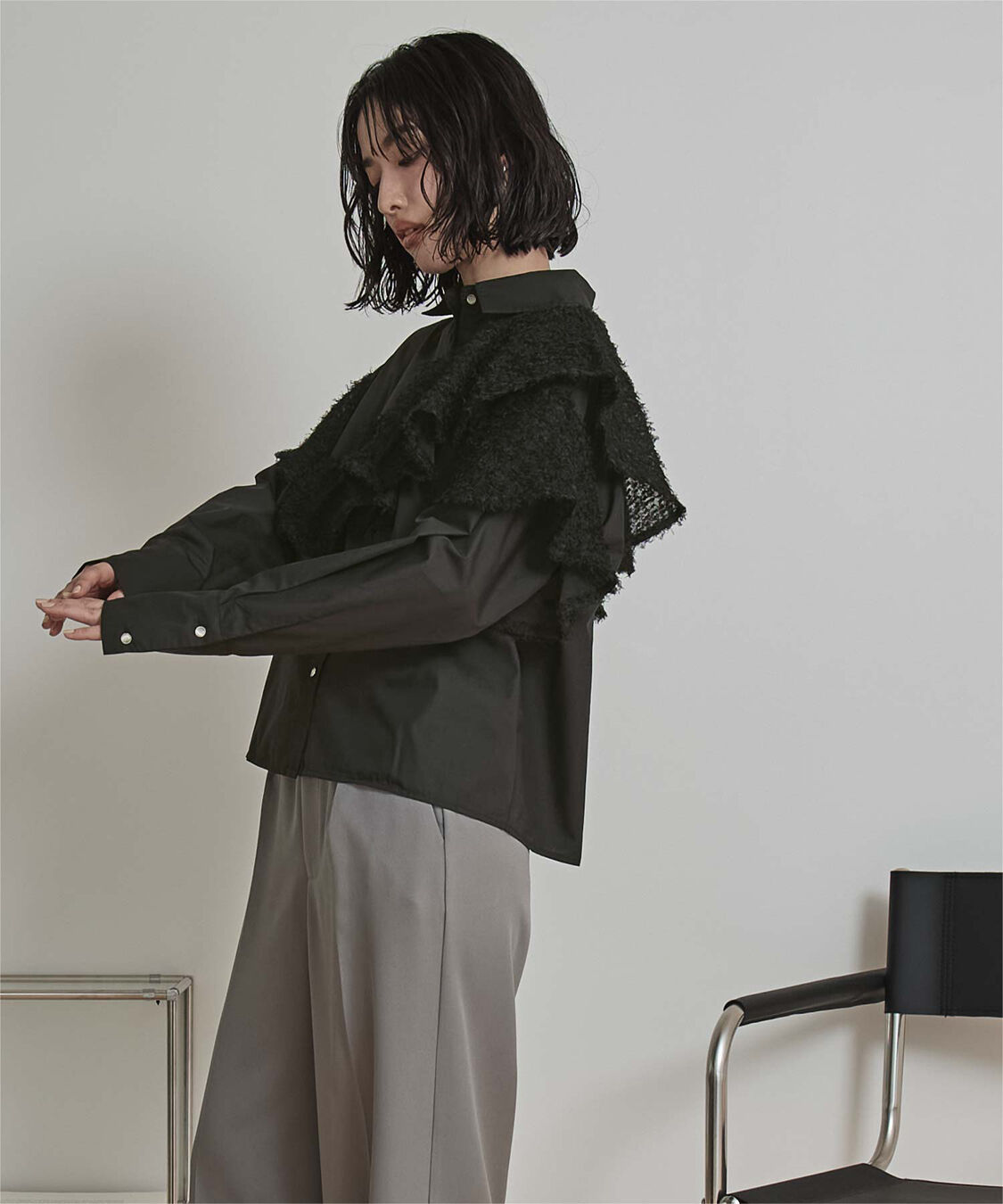 miette「フリンジラッフルシャツ」|シャツ・ブラウス|