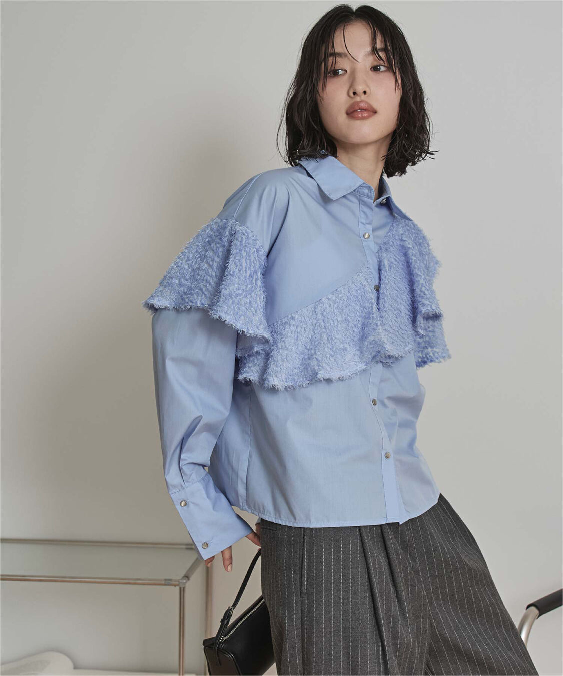 miette「フリンジラッフルシャツ」|シャツ・ブラウス|