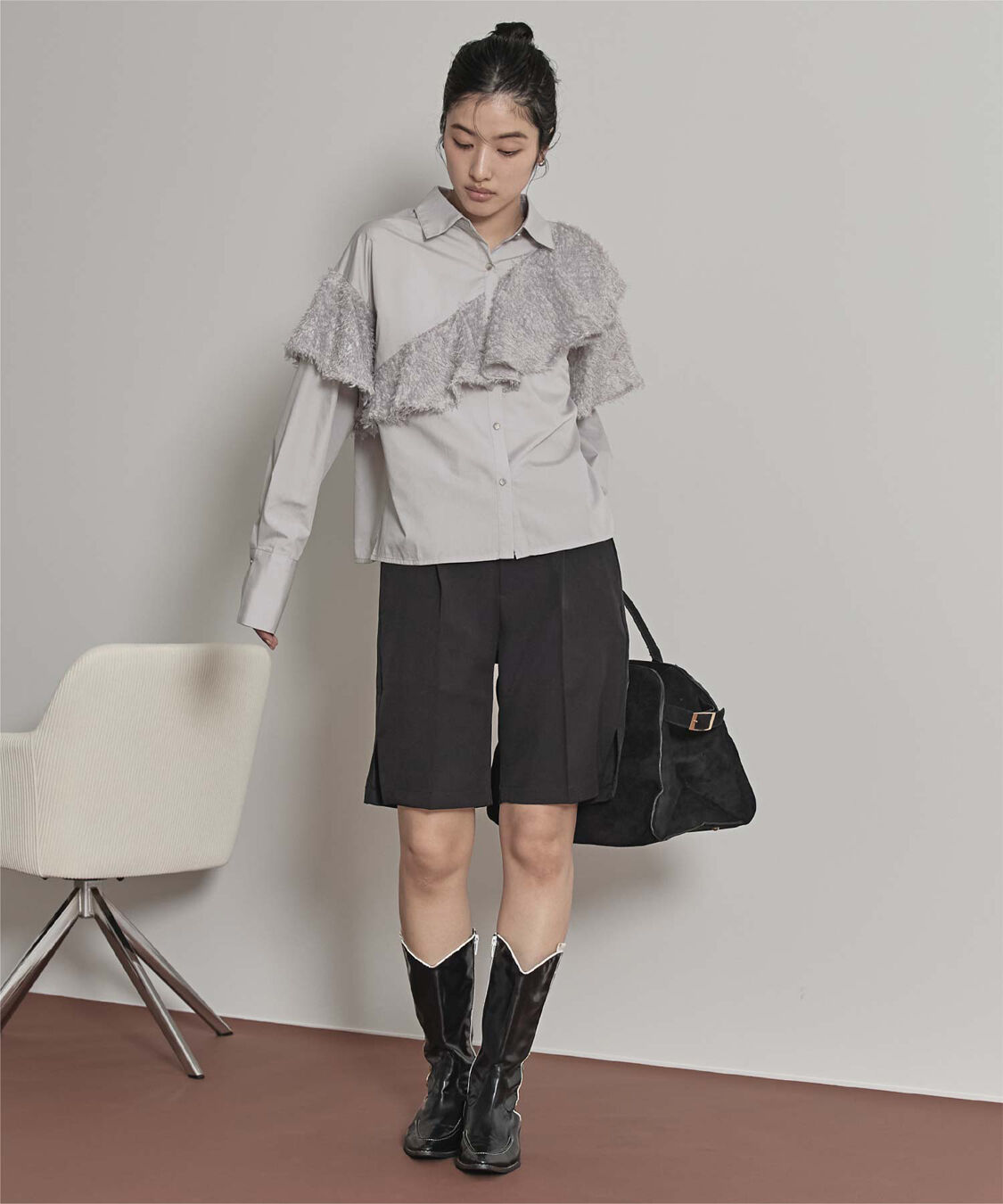 miette「フリンジラッフルシャツ」|シャツ・ブラウス|