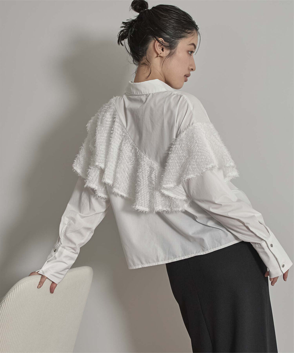 miette「フリンジラッフルシャツ」|シャツ・ブラウス|