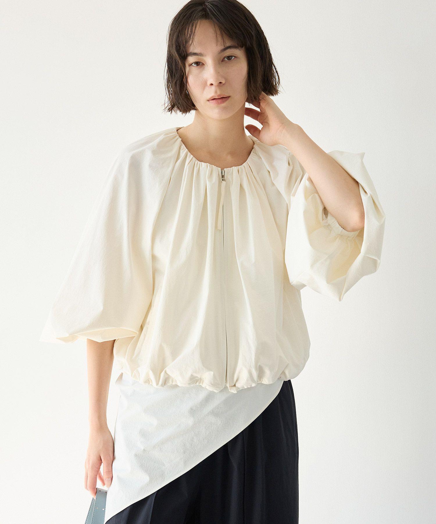 BABYLONE「【多機能素材】撥水スカーフ付きブルゾン」|ブルゾン・スタジャン|