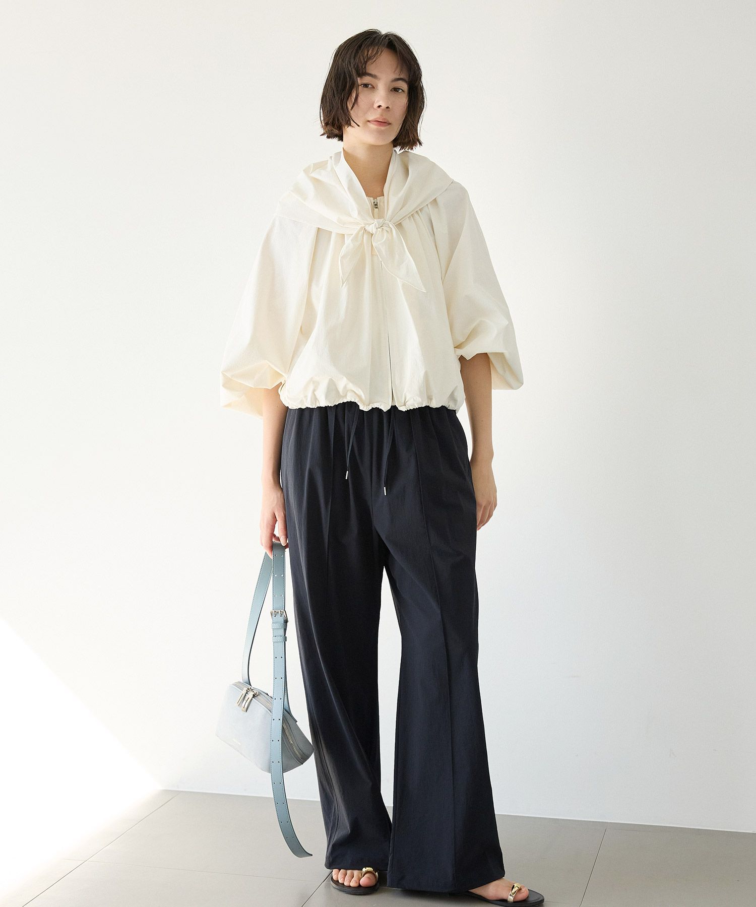 BABYLONE「【多機能素材】撥水スカーフ付きブルゾン」|ブルゾン・スタジャン|