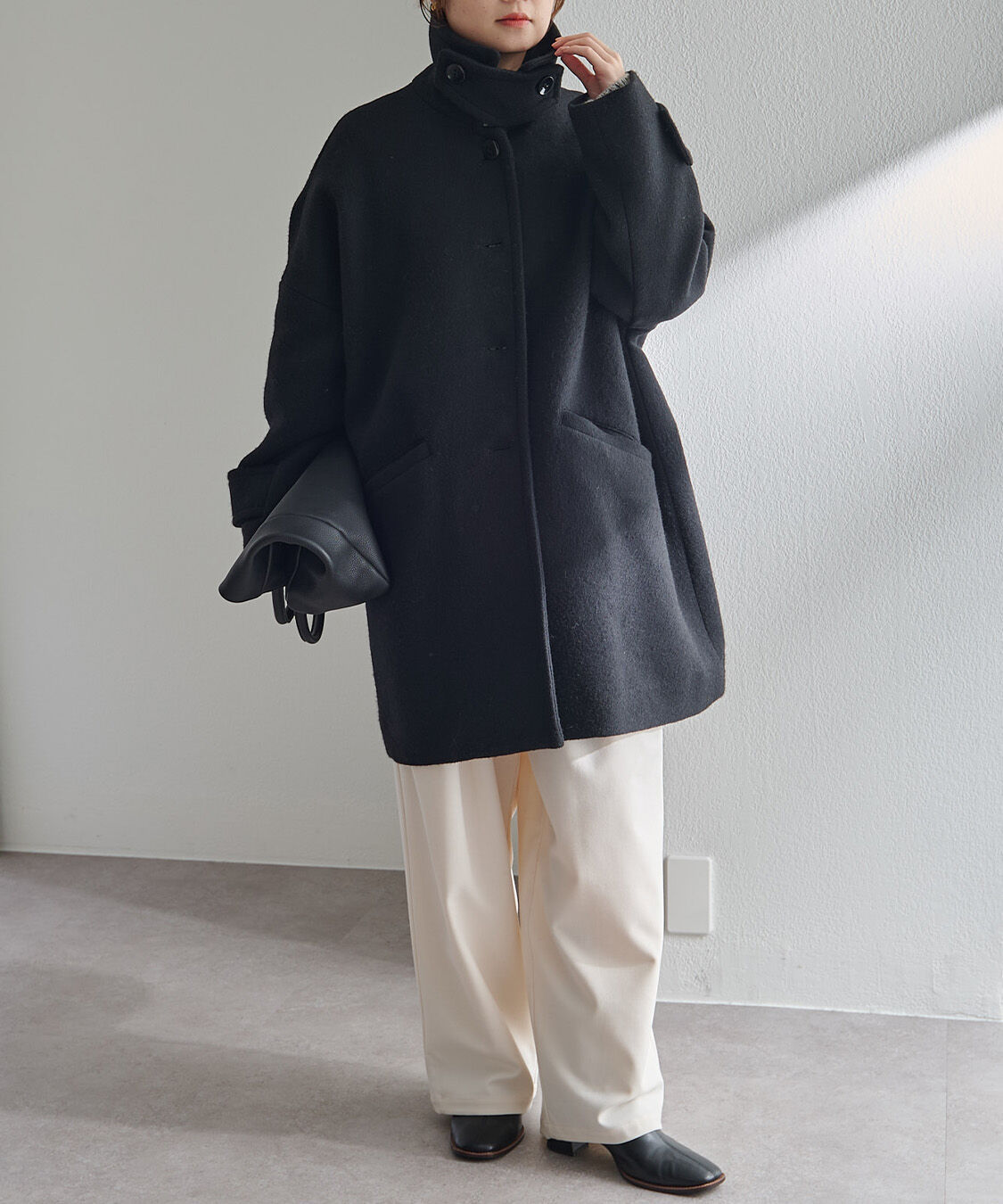  「【日本製】ビーバーウールステンカラーコート」|その他|