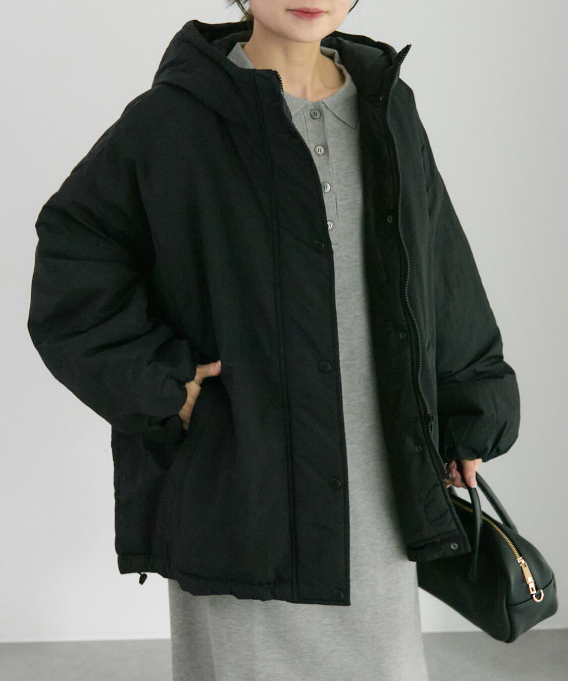  「【WEB限定】中わたモンスターパーカー」|テーラードジャケット|ブラック