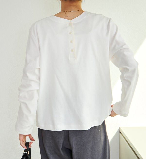  「スムース起毛2WAYヘンリーネックカットソー」|プルオーバー|