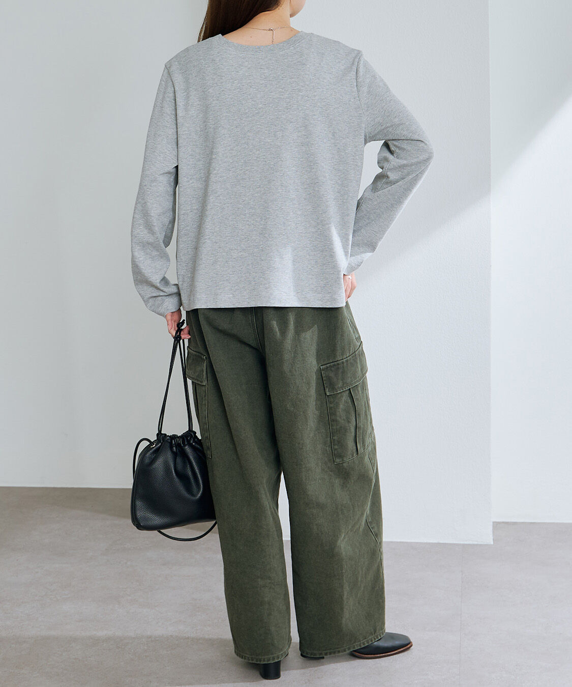  「スムース起毛2WAYヘンリーネックカットソー」|プルオーバー|