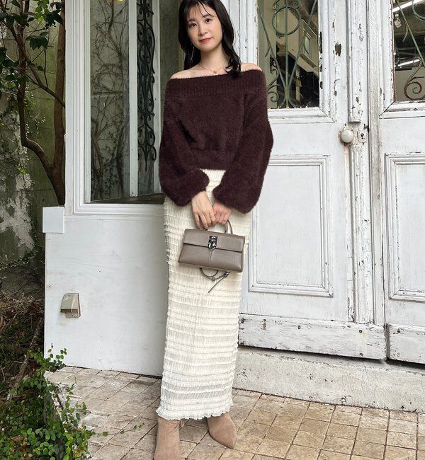  「後ろリボン2wayニットSETワンピ」|ワンピース|