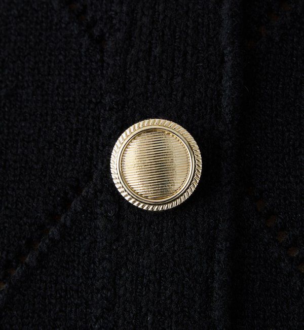  「配色ビジュー付ポロニット」|ニット・セーター|