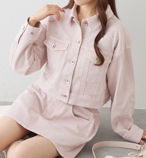  「ウェスト折り返しデニムミニスカート」|スカート|