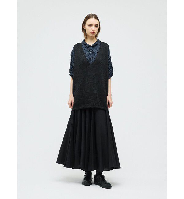 mizuiro ind「mizuiro ind ワッシャーハーフスリーブシャツ」|シャツ・ブラウス|