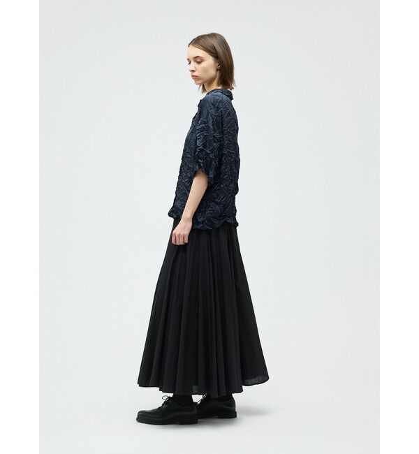 mizuiro ind「mizuiro ind ワッシャーハーフスリーブシャツ」|シャツ・ブラウス|