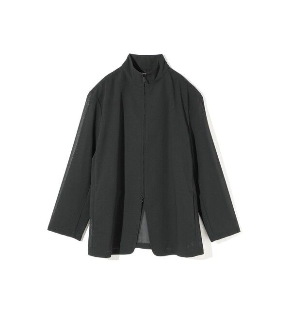 MIDIUMISOLID「MIDIUMISOLID for Ladies シースルージップジャケット」|テーラードジャケット|ブラック