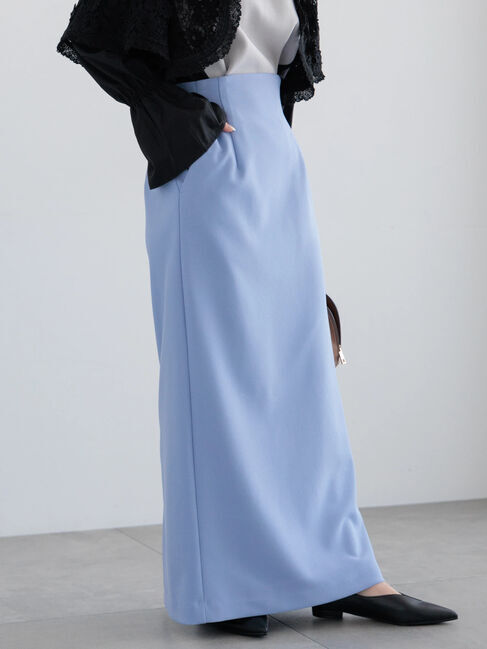 Te chichi「【宮本茉由着用】ハイウエストロングナロースカート《2025spring catalog item》」|スカート|サックスブルー