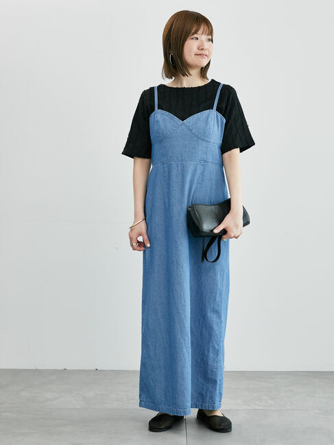 Lugnoncure「デニムキャミソールワンピース《2025summer catalog item》」|ワンピース|ブルー