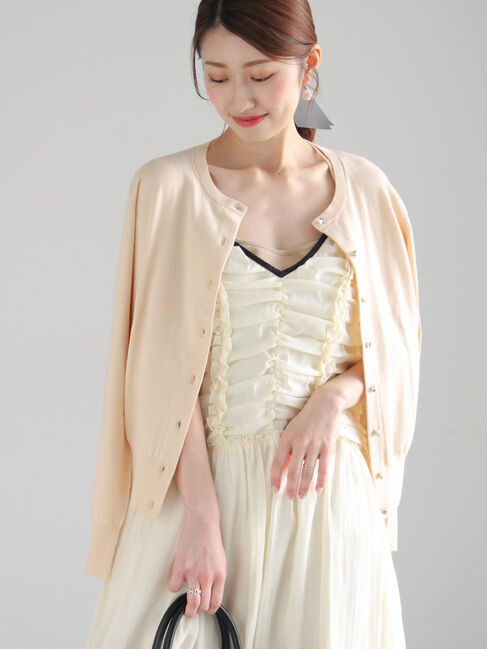 Te chichi「ハイツイストコットンクルーカーディガン」|カーディガン|