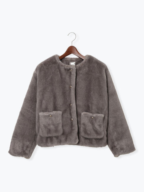 Te chichi「グラデーションファーノーカラージャケット《2025winter catalog item》」|その他|