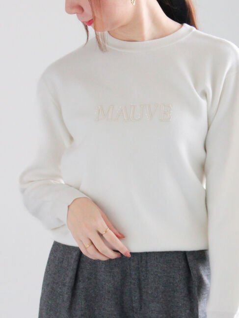 Te chichi「パール&ウレタン刺繍ロゴニット」|ニット・セーター|オフホワイト