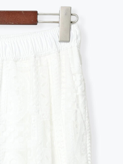 Te chichi「【Atelier ChouChou】パネルレース刺繍タックワイドパンツ(セットアップ可)」|その他|