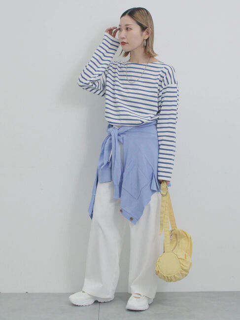 Samansa Mos2 blue「シャーリングミニドラムバッグ」|その他|