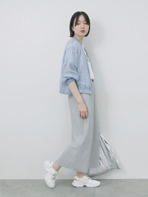 Samansa Mos2 blue「ラメナロースカート」|スカート|